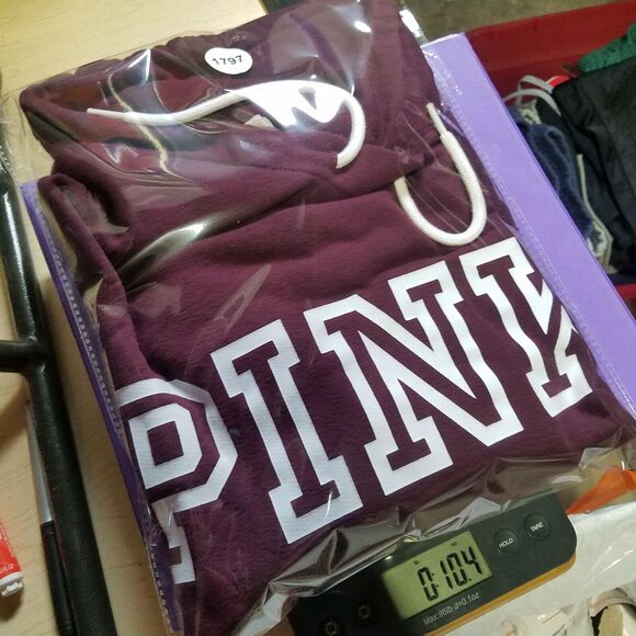 Victorias Secret Pink Sweatshirt Womens Small Baggy Pullover Sweats High Neck - Picture 10 of 10